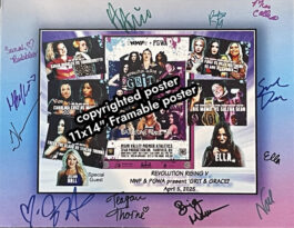 NWF/PGWA Revolution Rising V Show Poster (Autographed)